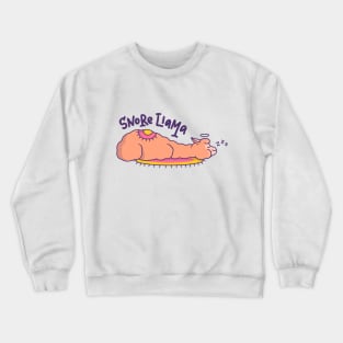 Cute Llama Snore Llama Crewneck Sweatshirt